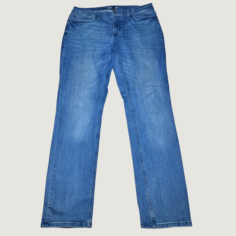 Jos A Bank Jeans Mens 36x34‎ Slim Fit Stretch Denim Medium Wash Blue Classic